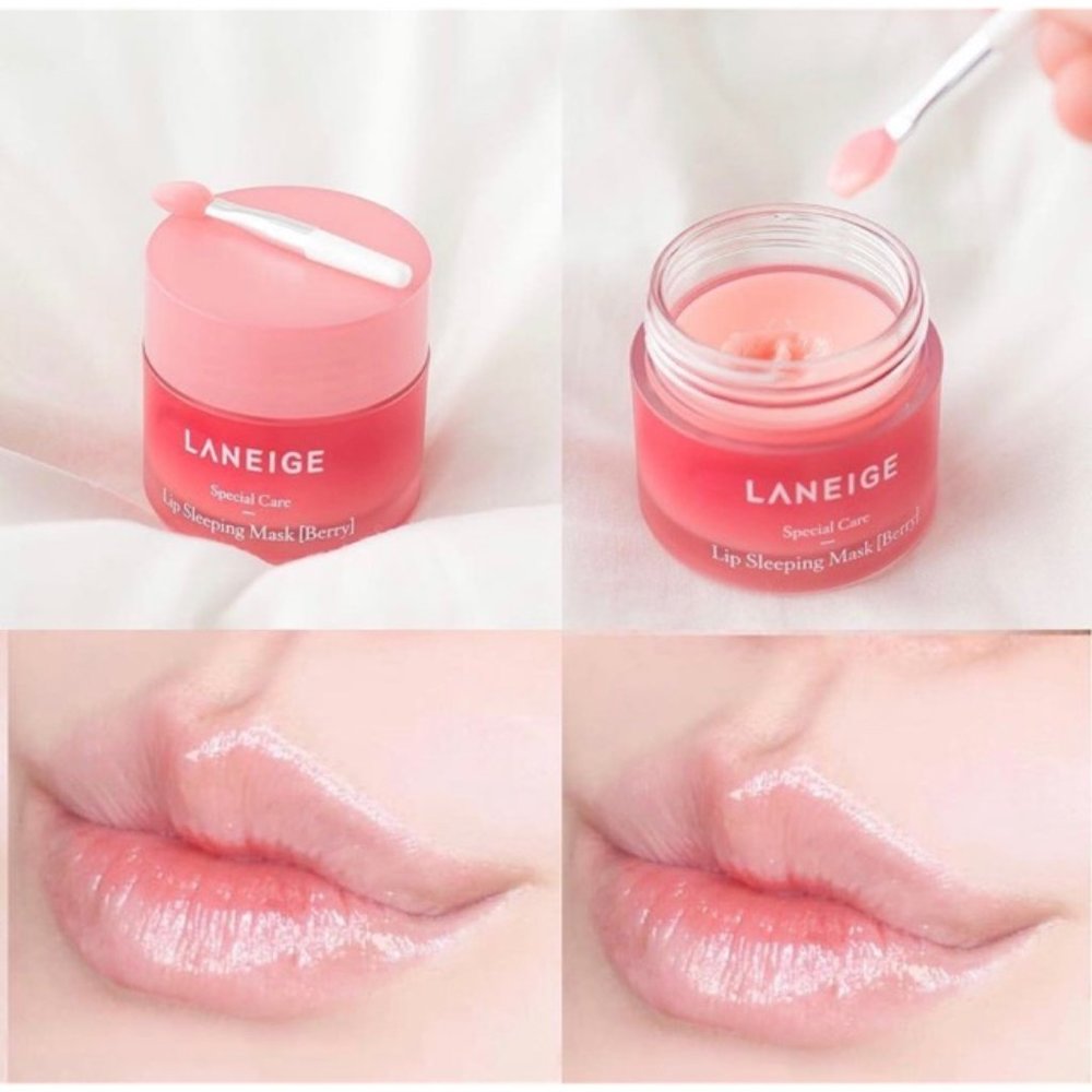LANEIGE LIP SLEEPING MASK EX BERRY 0.7 oz / 20 g Kawaii K-BEAUTY Lip Gloss PINK - Picture 7 of 11